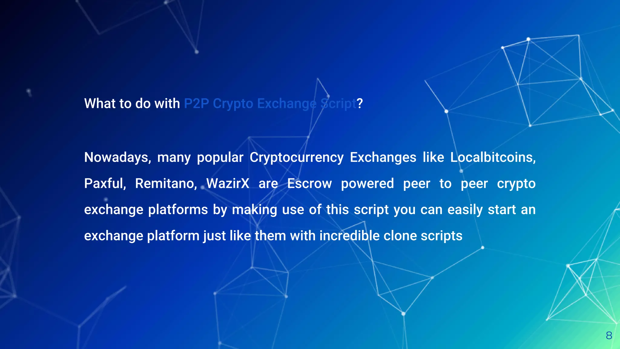 P2P crypto exchange script | PPTX