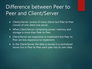 Peer to Peer vs Client/Server Network By Ahnaf | PPTX | Computer ...