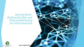 www.vapartners.ca @vapartners
Starting Point:
(Outbound) Sales and
(Inbound)Marketing
are Interconnected
 