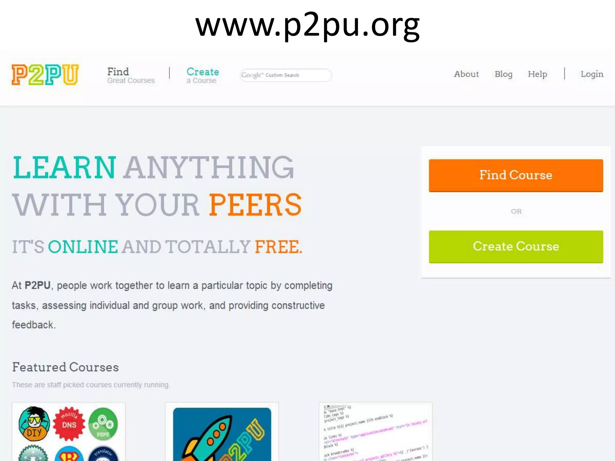 www.p2pu.org
 