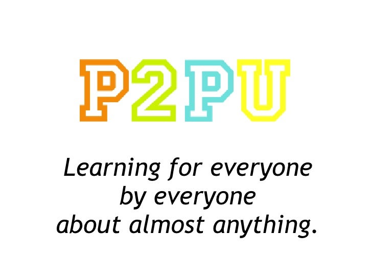 Hasil gambar untuk Peer 2 Peer University