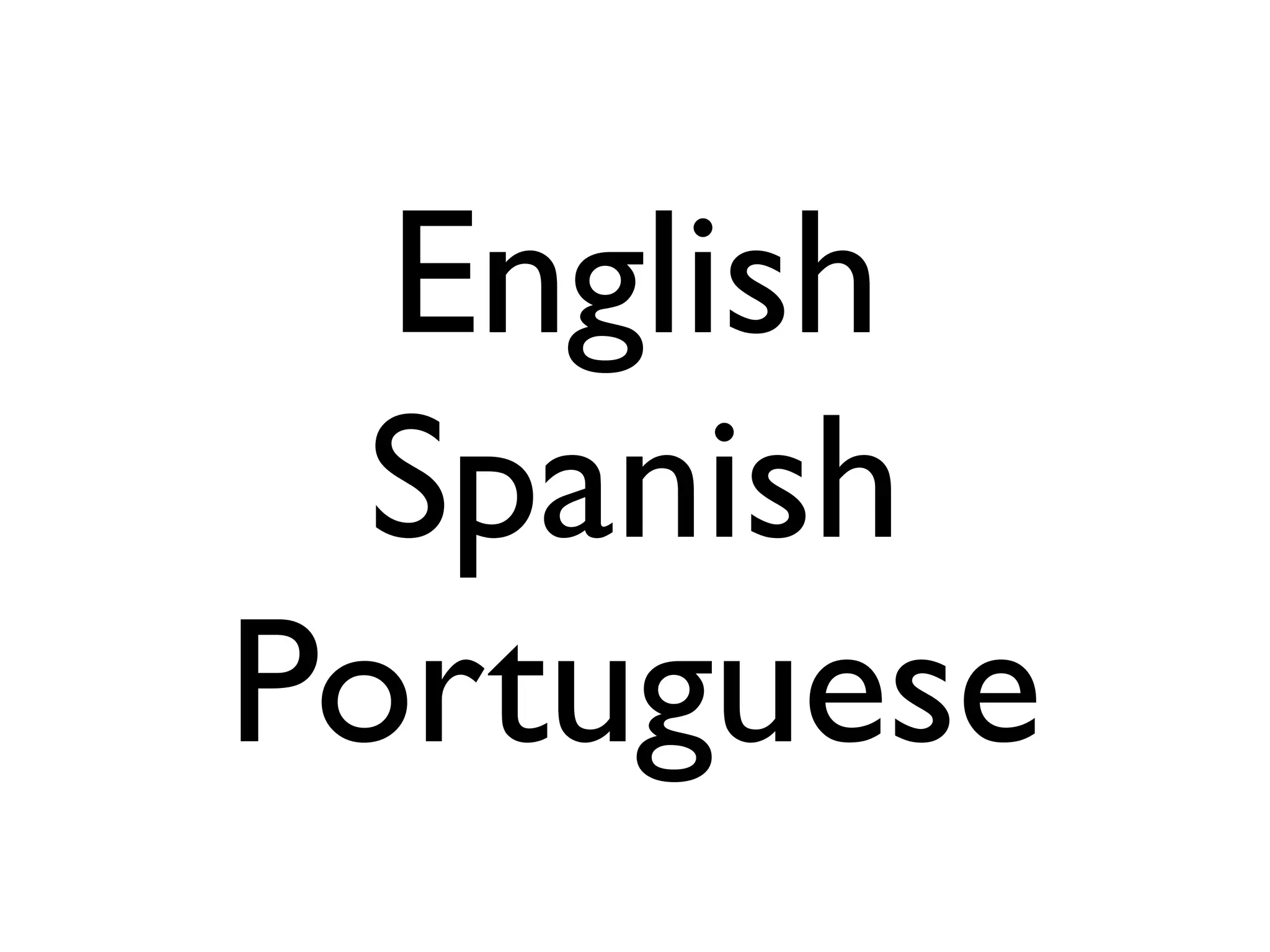 English
  Spanish
Portuguese
 