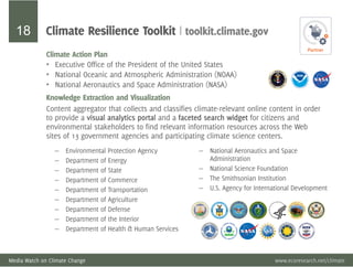 18 
Climate Resilience Toolkit | toolkit.climate.gov 
Climate Action Plan 
• Executive Office of the President of the Unit...