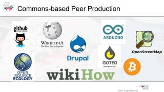 www.p2pvalue.eu
Commons-based Peer Production
 