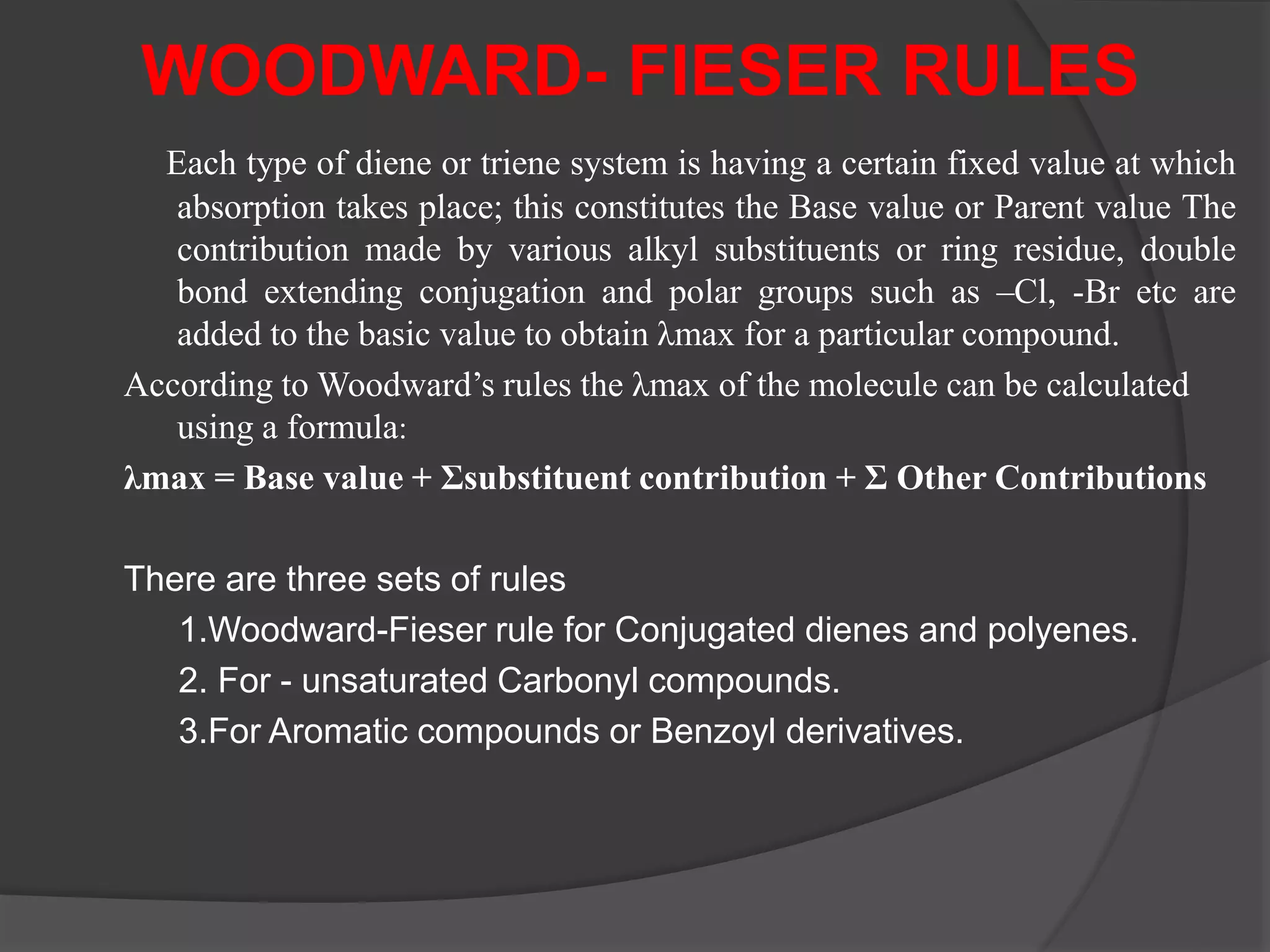 woodward fieser rule PPT