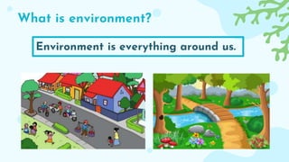 What is environment?
Environment is everything around us.
 