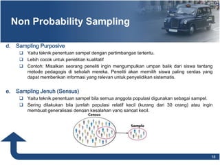 Teknik dan Metode Pengambilan Sampel dalam penelitian | PDF