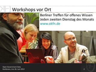 Workshops vor Ort
                                Berliner Treffen für offenes Wissen
                                Jede...