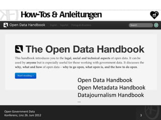 How-T & Anleitungen
                  os




                                Open Data Handbook
                          ...