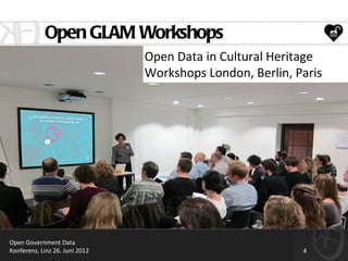 Open GLAM Workshops
                                Open Data in Cultural Heritage
                                Worksho...