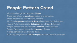 Patterns In People People Pattern Power | PDF