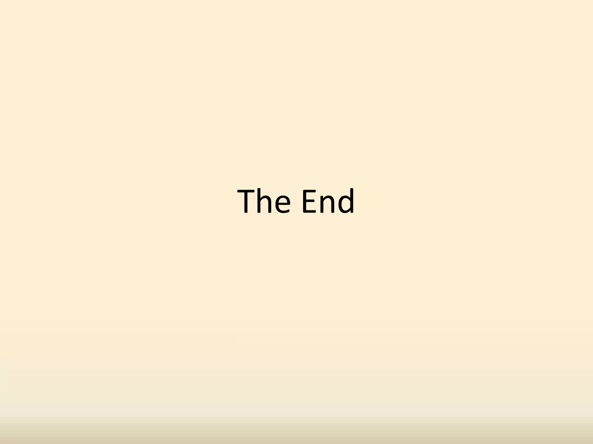 The End