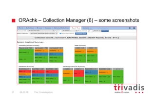 ORAchk – Collection Manager (6) – some screenshots
The 3 investigators27 04.03.18
 