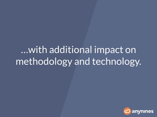 …with additional impact on
methodology and technology.
 