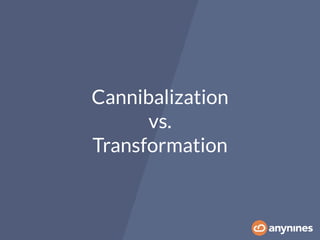 Cannibalization
vs.
Transformation
 