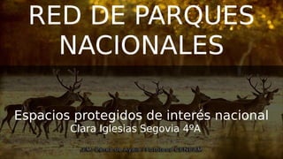 RED DE PARQUES
NACIONALES
Espacios protegidos de interés nacional
Clara Iglesias Segovia 4ºA
 