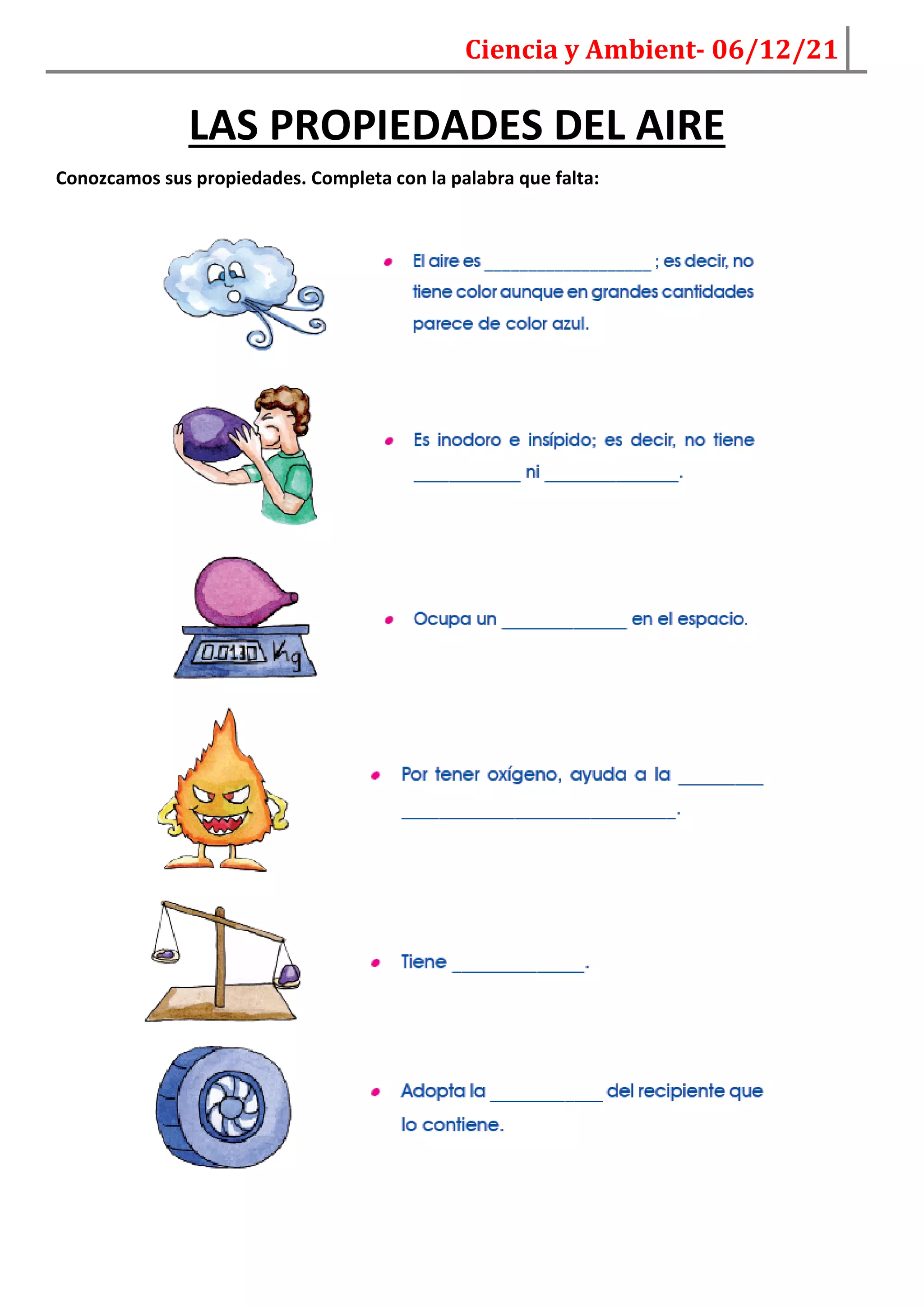 EL AIRE Y SUS PROPIEDADES | PDF