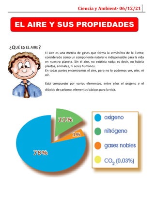 EL AIRE Y SUS PROPIEDADES | PDF