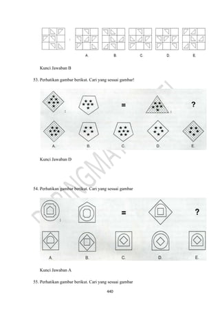 440
Kunci Jawaban B
53. Perhatikan gambar berikut. Cari yang sesuai gambar!
Kunci Jawaban D
54. Perhatikan gambar berikut. Cari yang sesuai gambar
Kunci Jawaban A
55. Perhatikan gambar berikut. Cari yang sesuai gambar
 