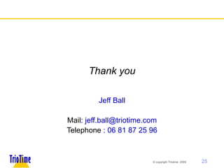Thank you Jeff Ball Mail : jeff.ball@triotime.com Telephone  : 06 81 87 25 96 