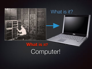 What is it?

What is it?

Computer!

 