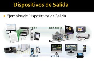  Ejemplos de Dispositivos de Salida
 