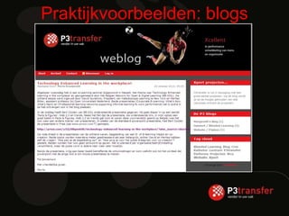 Praktijkvoorbeelden: blogs
 
