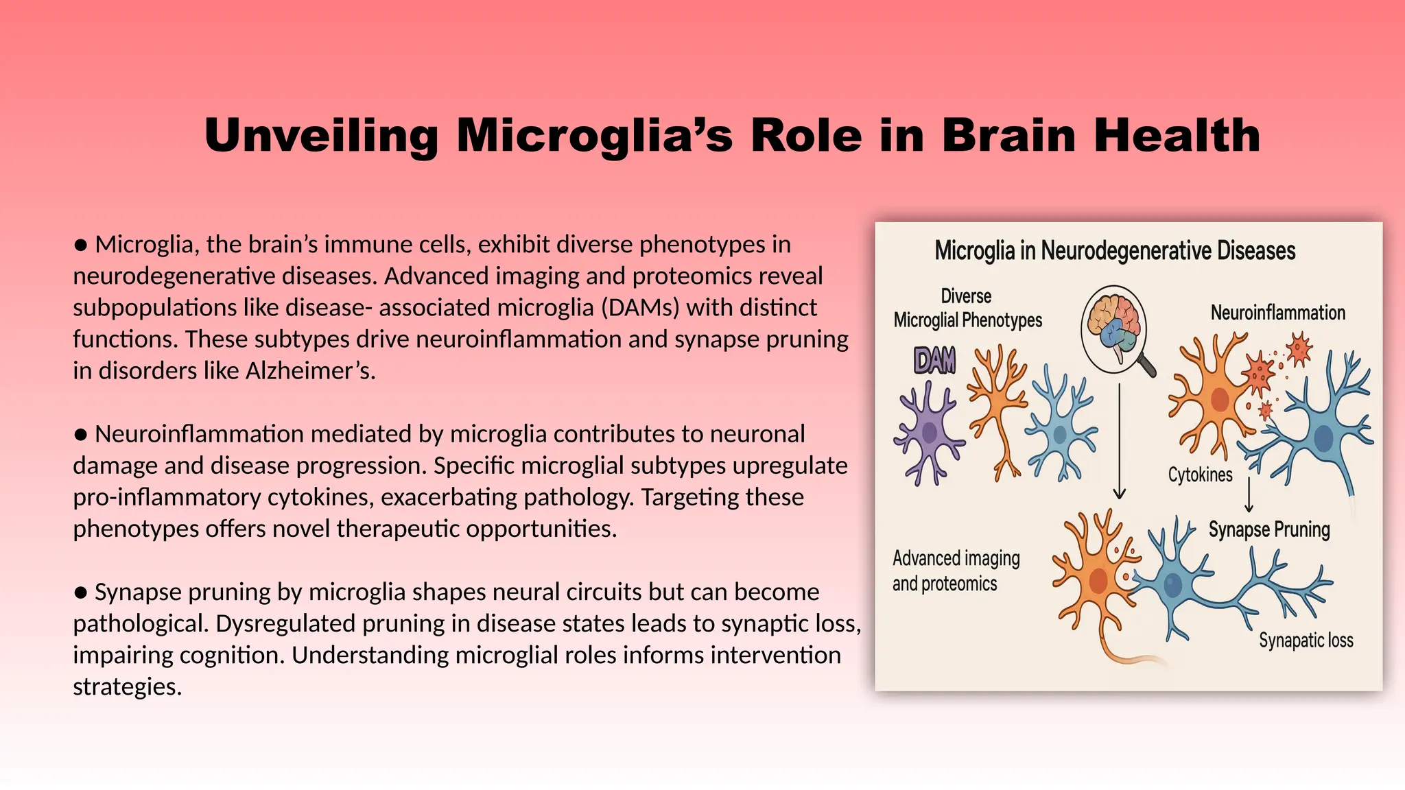 Neuroinflammation and microglial subtypes | PPTX