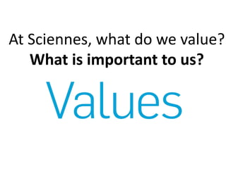At Sciennes, what do we value?
What is important to us?
 