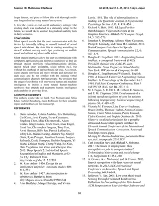 AlterEgo: A Personalized Wearable Silent Speech Interface | PDF