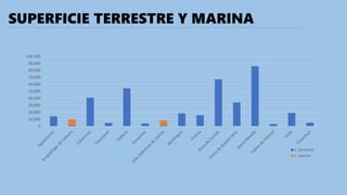 SUPERFICIE TERRESTRE Y MARINA
0
10,000
20,000
30,000
40,000
50,000
60,000
70,000
80,000
90,000
100,000
s. terrestre
s. marina
 