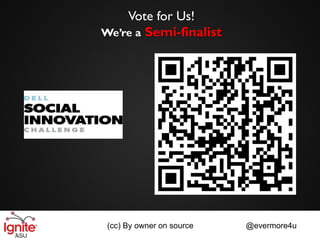 Vote for Us!
We’re a Semi-finalist




 (cc) By owner on source   @evermore4u
 