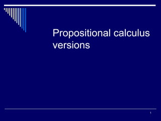 Theory of ICT - Propositional calculus lecture 2 | PPT