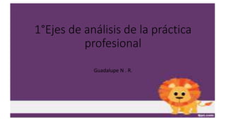 1°Ejes de análisis de la práctica
profesional
Guadalupe N . R.
 