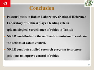RABIES IN TUNISIA:Evolution and result of « National Program of Rabies ...
