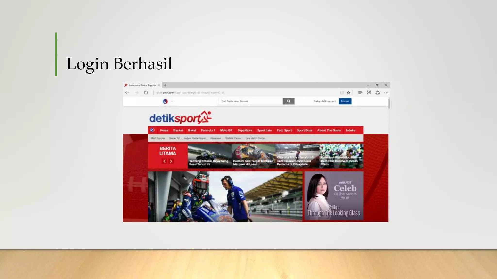 Login Berhasil
 