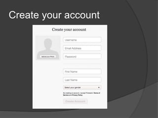 Create your account
 