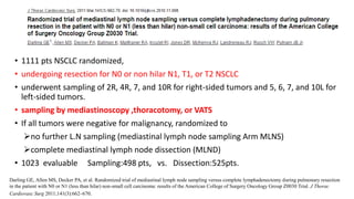 MANAGEMENT OF EARLY STAGE NON SMALL CELL LUNG CARCINOMA | PPTX