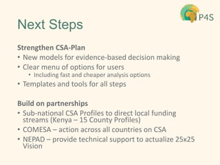 Partnerships for Scaling Climate Smart Agriculture in Africa and Asia