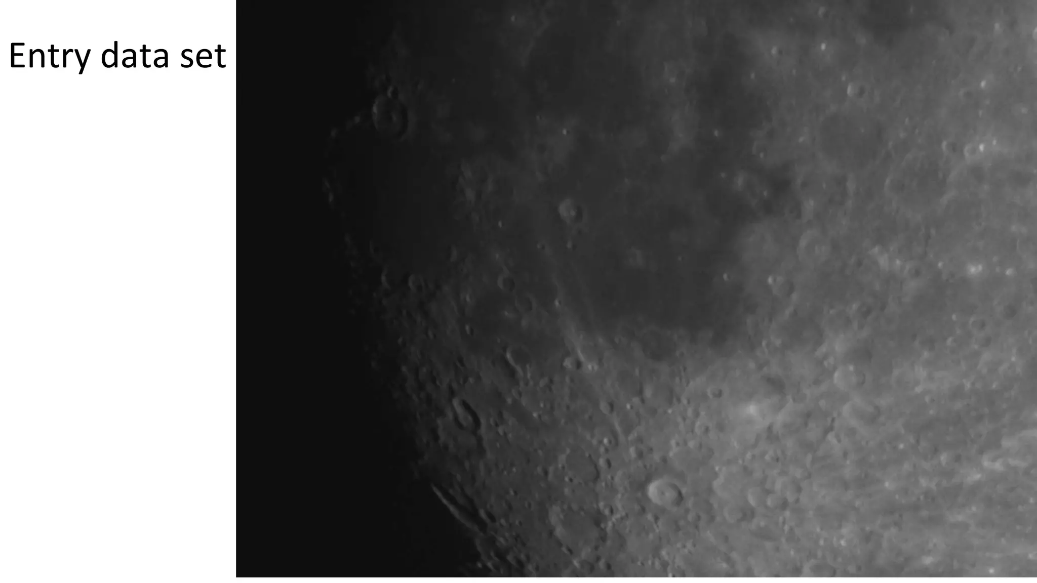 Entry data set
 