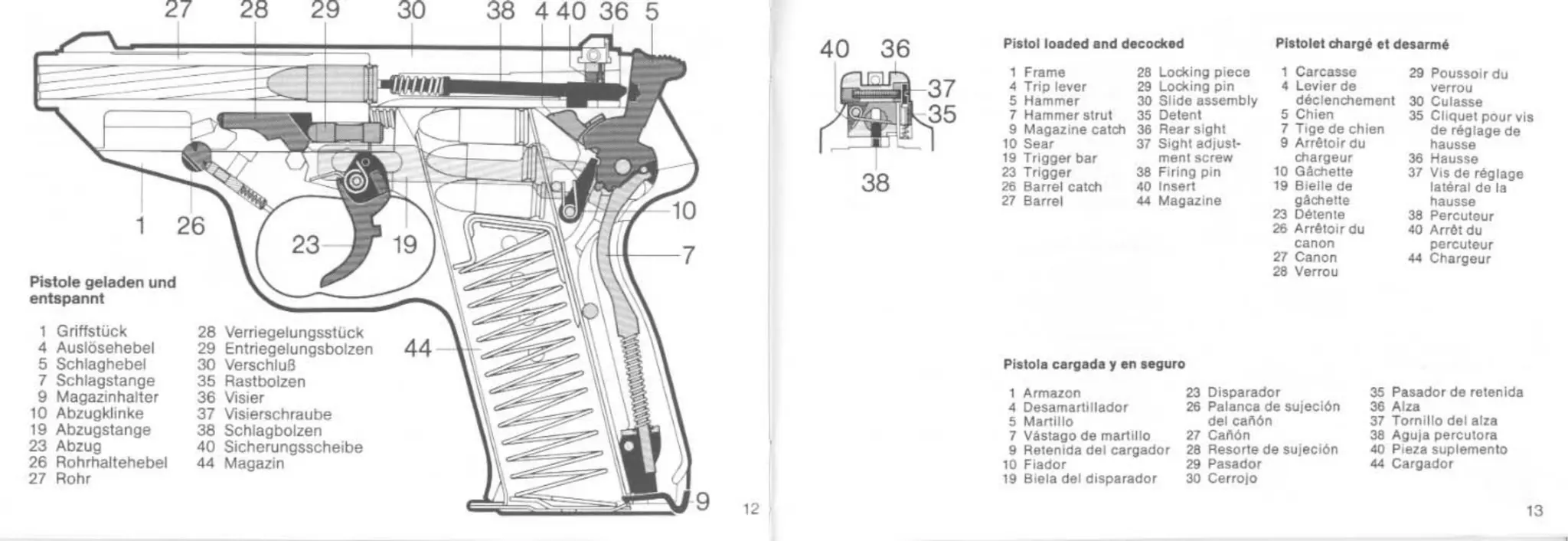 瓦尔特P5半   自动手枪