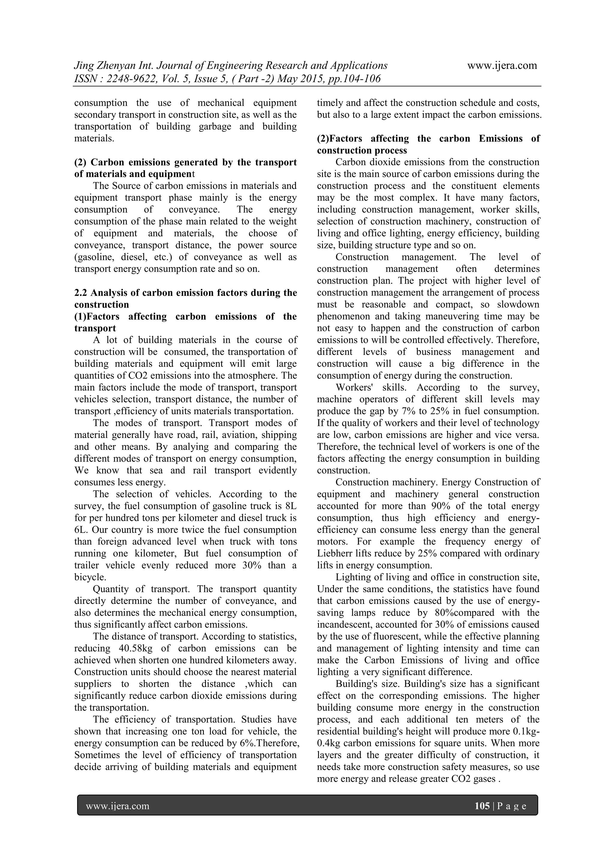 The Factors affecting the construction of low-carbon construction and ...