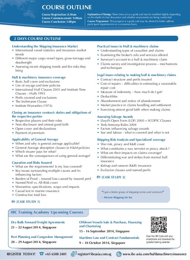 hull and machinery insurance pdf