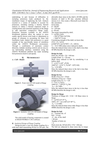 Design and Analysis of Flange Coupling | PDF
