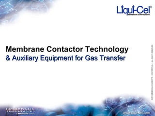 Membrane Contactor Technology & Auxiliary Equipment for Gas Transfer ALL RIGHTS RESERVED 