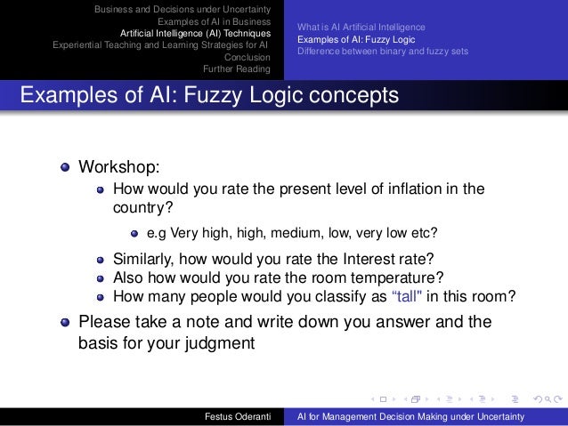 artificial intelligence examples
