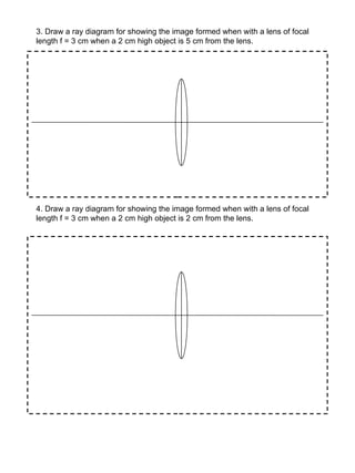 P5h Ray Diagram Sheets | PPT | Drawing and Sketching | Arts and Crafts