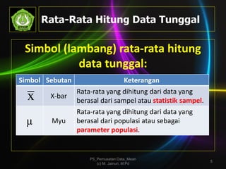 P5 pemusatan data mean | PPT