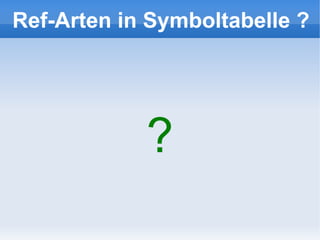 Ref-Arten in Symboltabelle ?




            ?
 